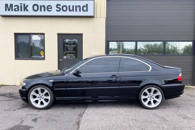 2006 BMW 325Ci with professional window tint in North Bay